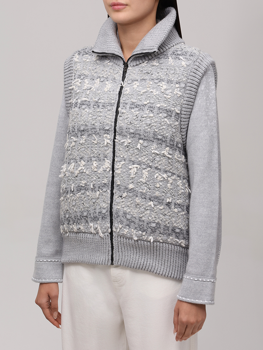 Жилет шерстяной AND THE BRAND W26-V007-1002-901 Серый  Фото 4