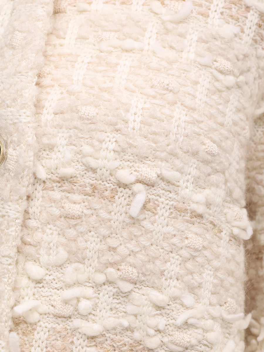 Жакет шерстяной AND THE BRAND W26-CJ044-1002-102 Бежевый  Фото 6