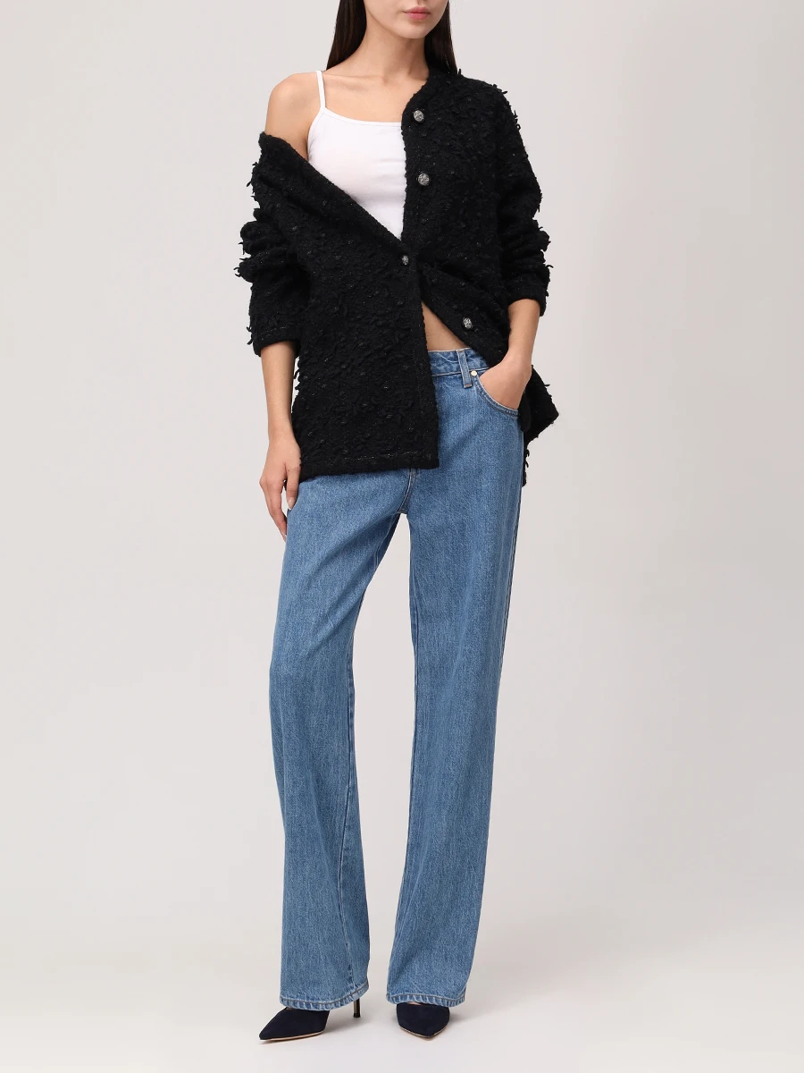 Жакет шерстяной AND THE BRAND W26-CJ044-1002-900 Черный  Фото 2