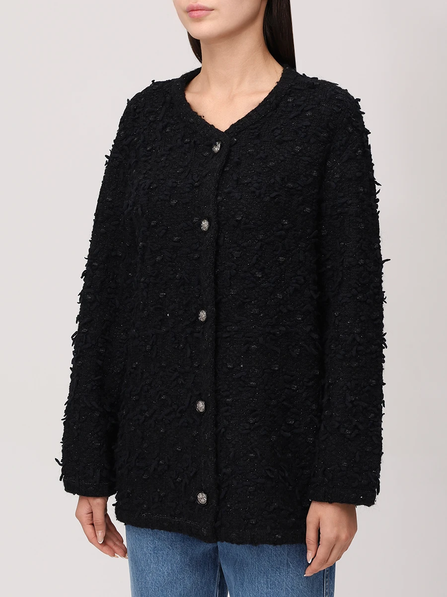 Жакет шерстяной AND THE BRAND W26-CJ044-1002-900 Черный  Фото 4