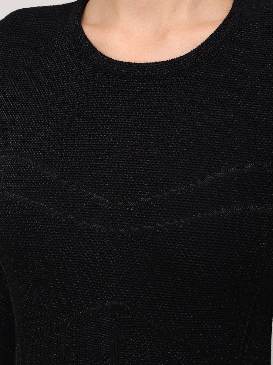 Платье из шерсти и вискозы AND THE BRAND W26-D049-1202-900 Черный  Фото 5