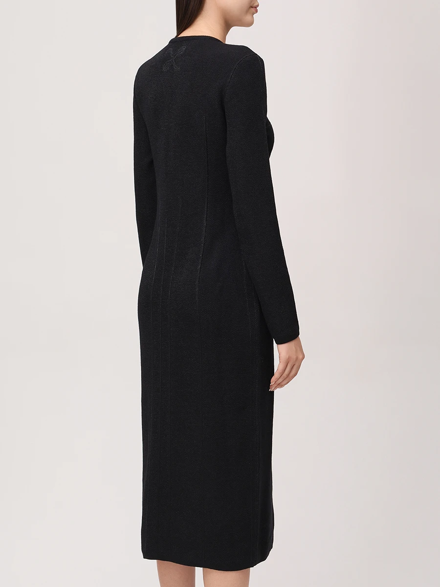 Платье из шерсти и вискозы AND THE BRAND W26-D049-1202-900 Черный  Фото 3