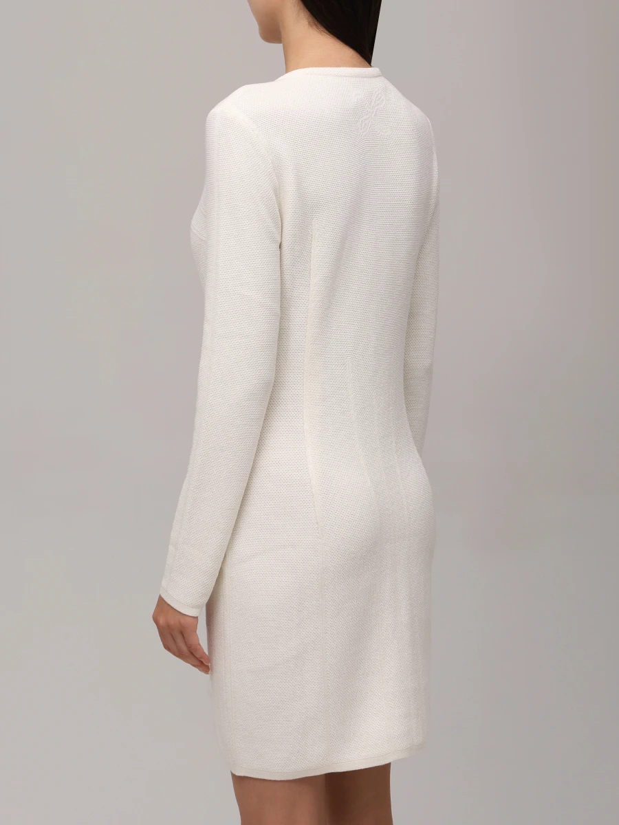 Платье из шерсти и вискозы AND THE BRAND W26-D050-1202-101 Молочный Белый  Фото 3