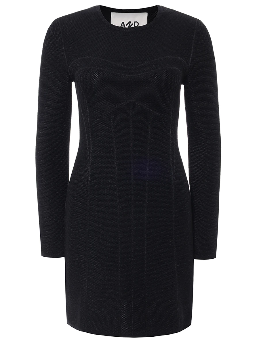 Платье из шерсти и вискозы AND THE BRAND W26-D050-1202-900 Черный 