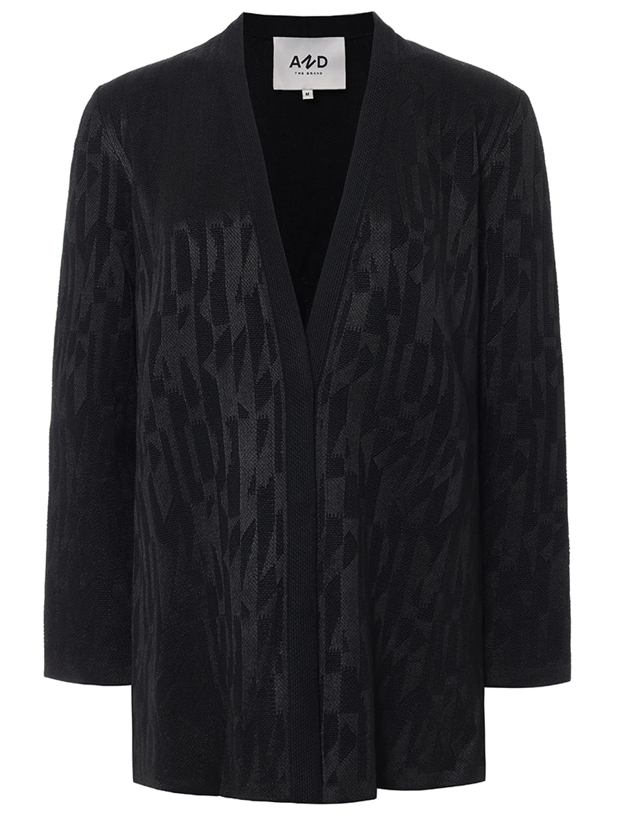 Кардиган из шерсти и вискозы AND THE BRAND W26-CJ042-1202-900 Черный 