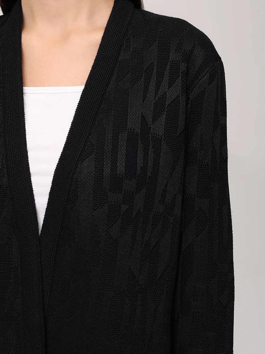 Кардиган из шерсти и вискозы AND THE BRAND W26-CJ042-1202-900 Черный  Фото 5
