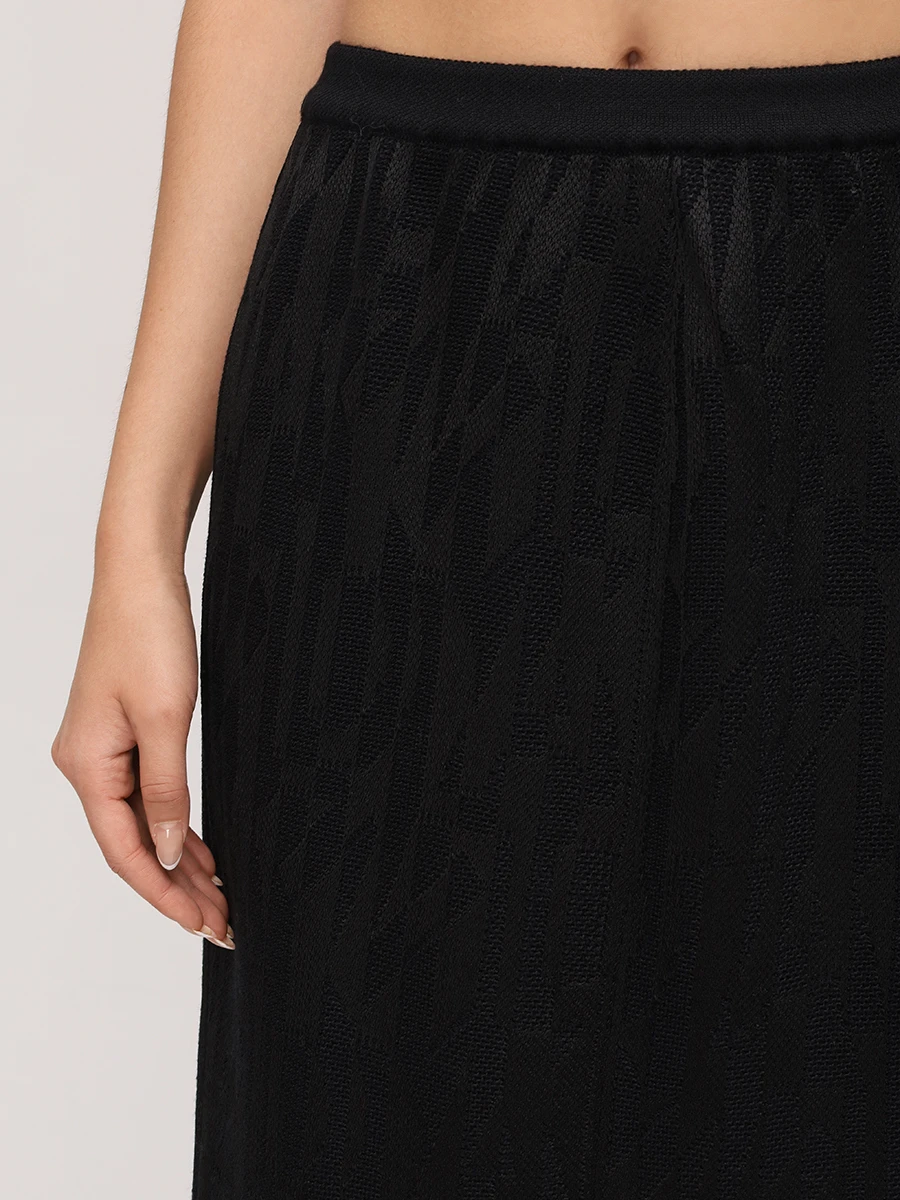 Юбка шерстяная AND THE BRAND W26-SK045-1202-900 Черный  Фото 5