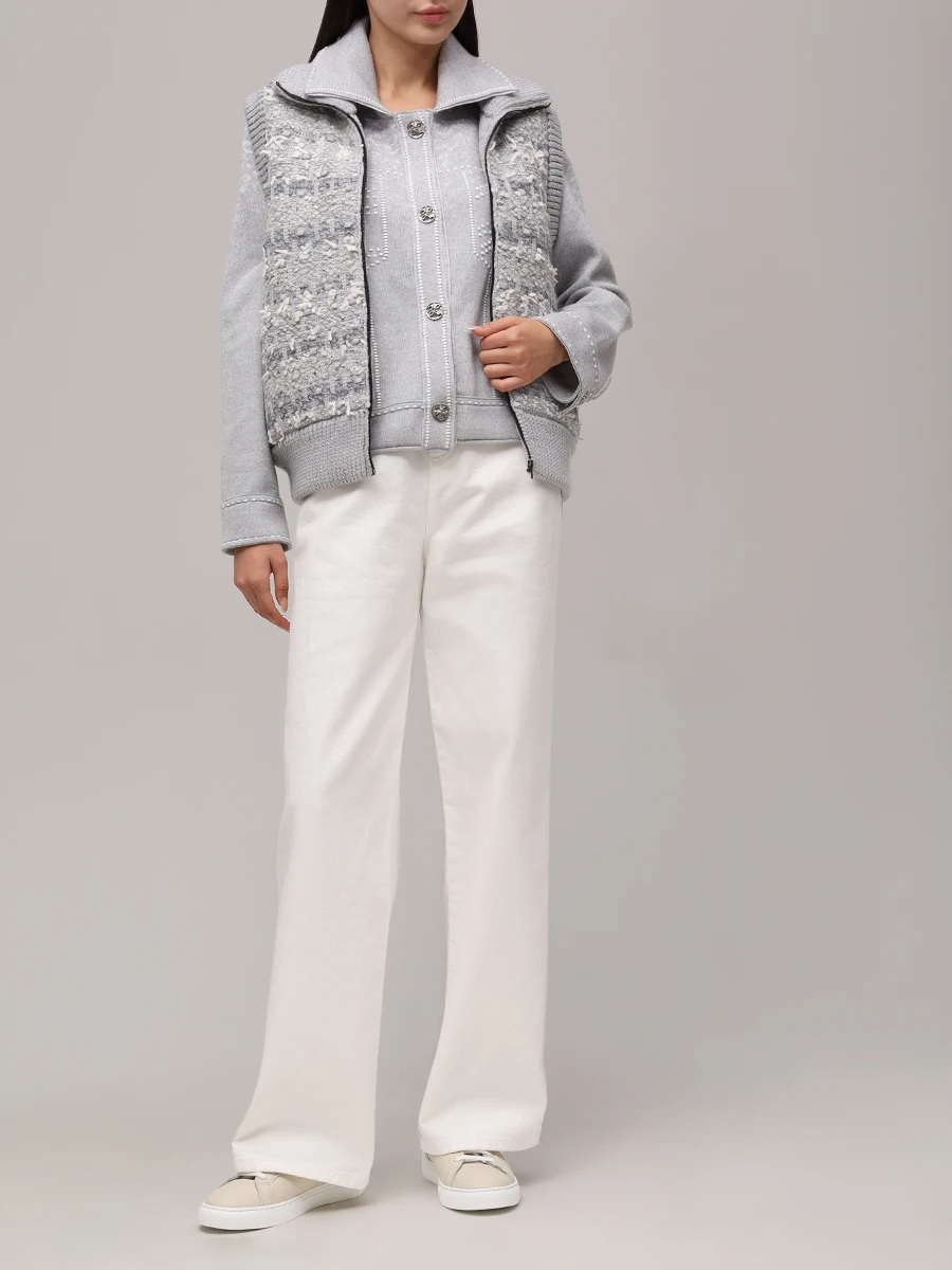 Жакет шерстяной AND THE BRAND W26-JT031-1202-901 Серый  Фото 2