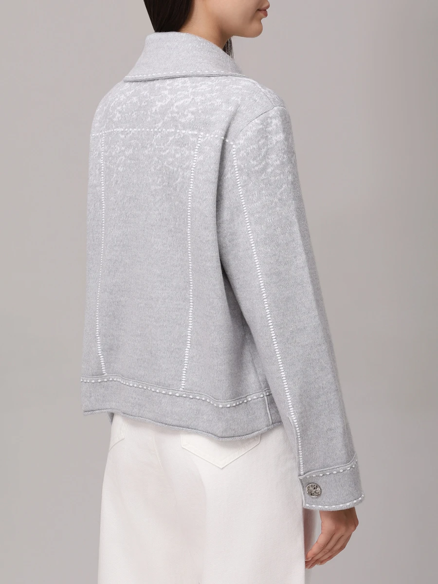 

Жакет шерстяной, Серый, W26-JT031-1202-901