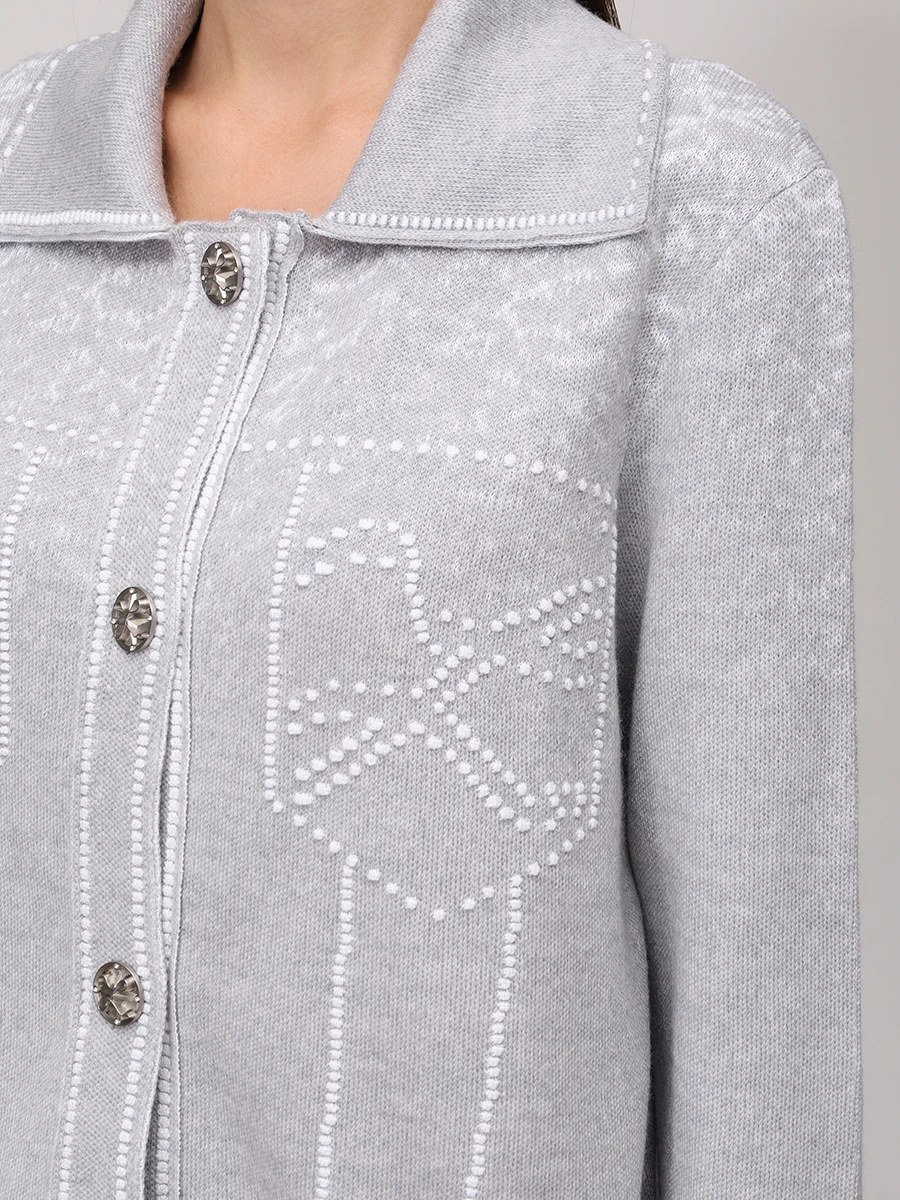 Жакет шерстяной AND THE BRAND W26-JT031-1202-901 Серый  Фото 5