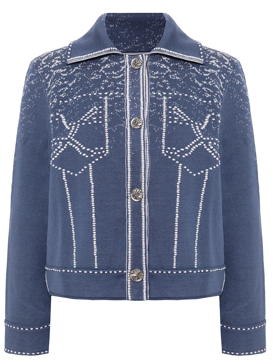 Жакет шерстяной AND THE BRAND W26-JT029-1202-419 Синий 