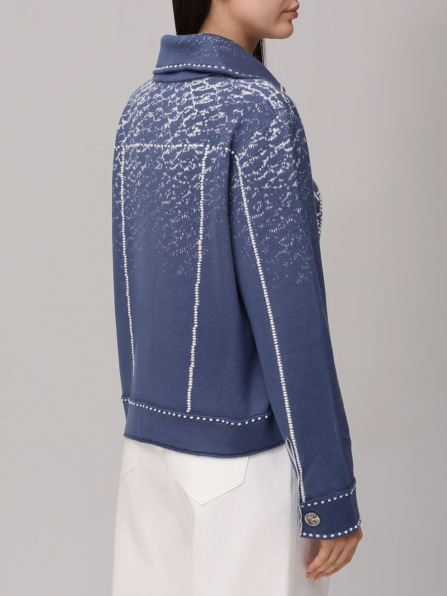 Жакет шерстяной AND THE BRAND W26-JT029-1202-419 Синий  Фото 3