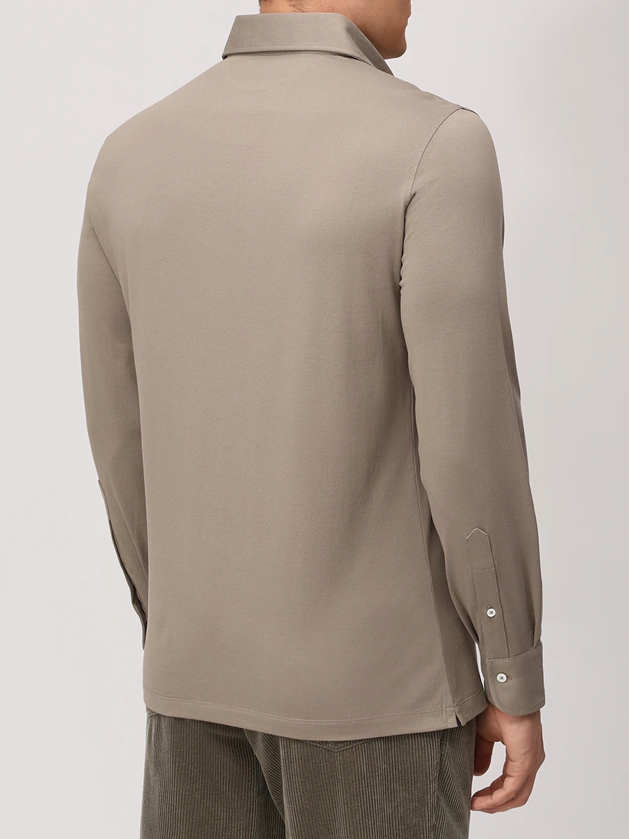 Поло хлопковое BRUNELLO CUCINELLI M0B133914 C2222 Зеленый  Фото 3