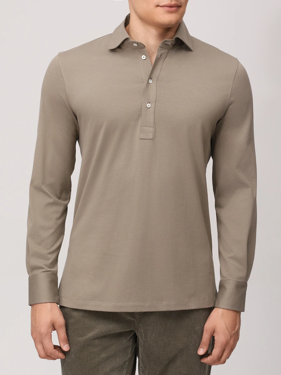 Поло хлопковое BRUNELLO CUCINELLI M0B133914 C2222 Зеленый  Фото 4