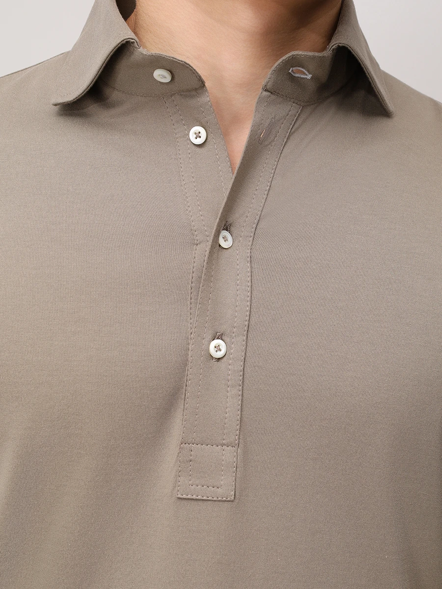 Поло хлопковое BRUNELLO CUCINELLI M0B133914 C2222 Зеленый  Фото 5