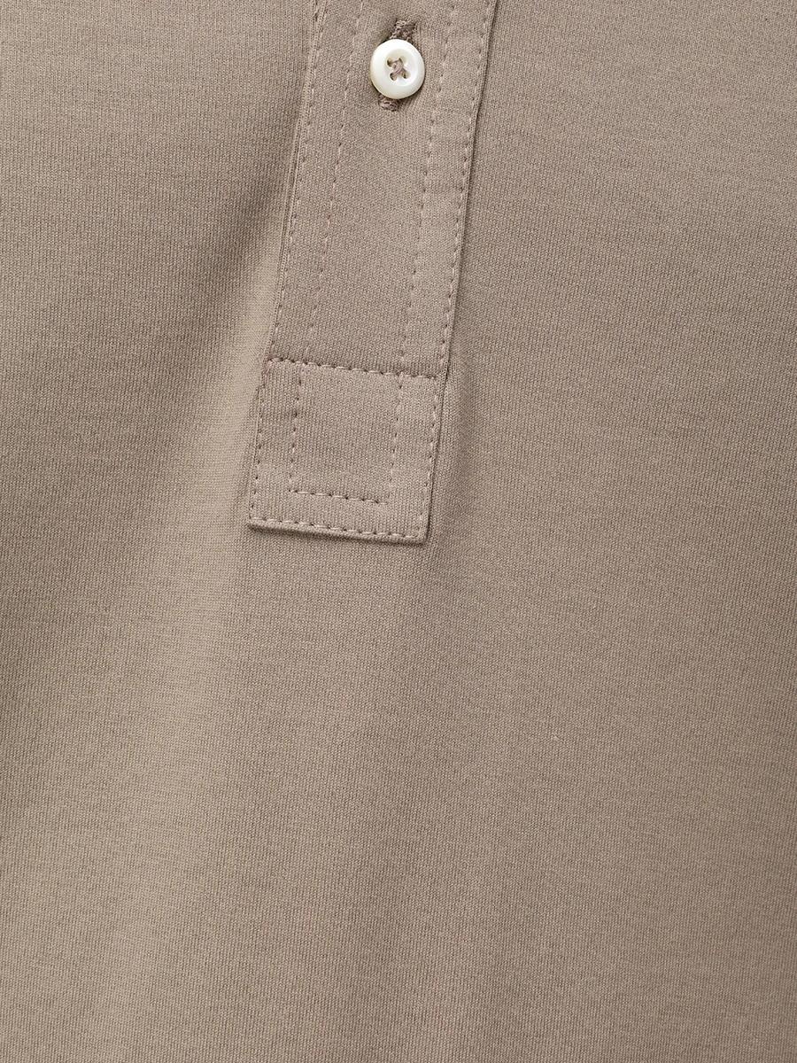 Поло хлопковое BRUNELLO CUCINELLI M0B133914 C2222 Зеленый  Фото 6