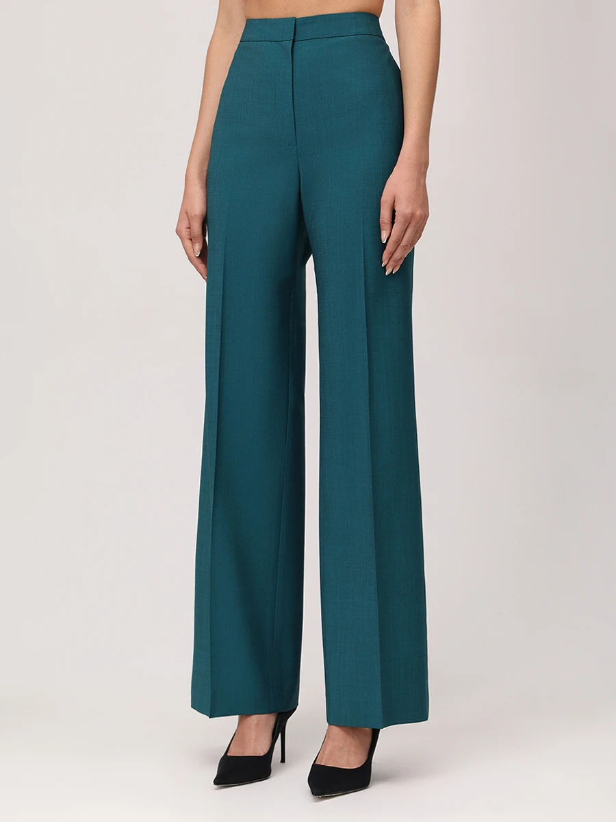 Брюки однотонные VASSA&CO G258745-1145C72 (170) Зеленый  Фото 4