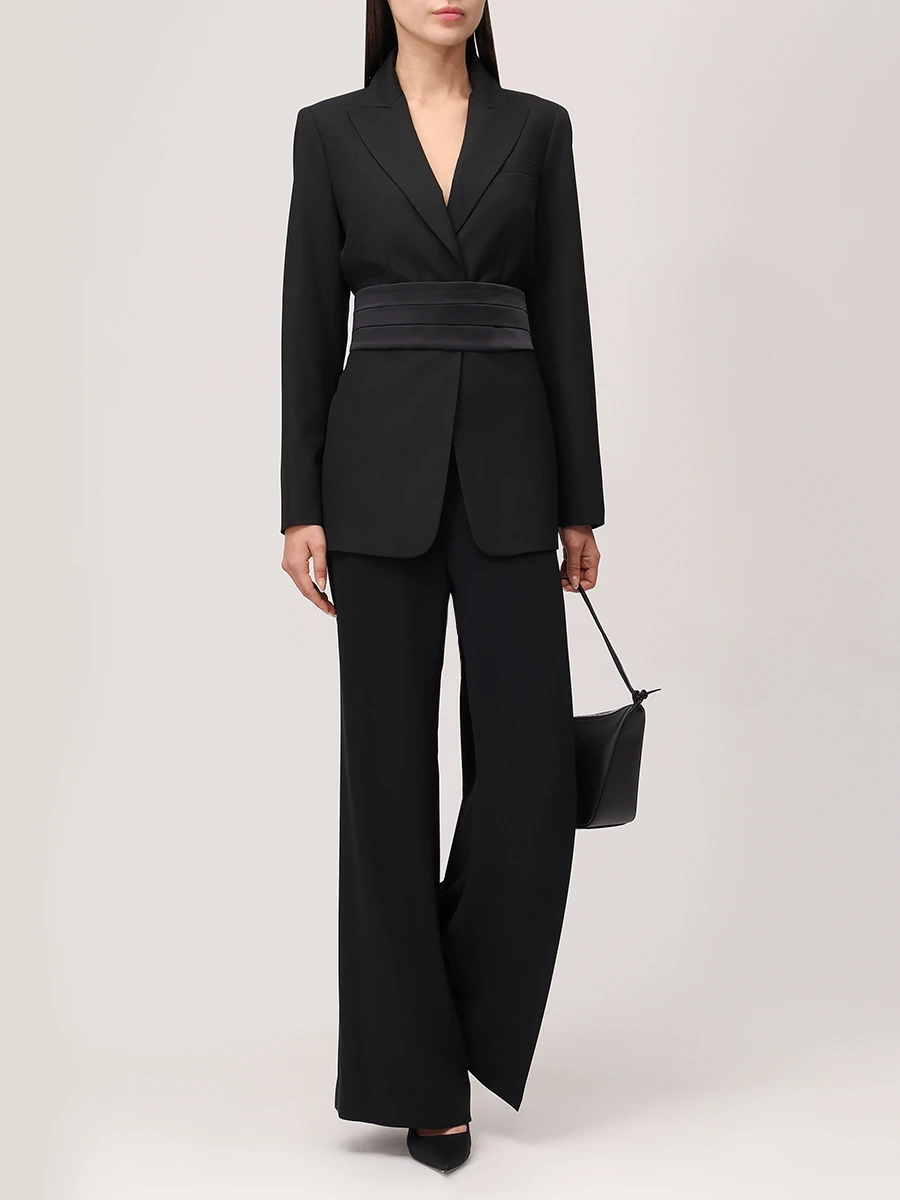 Жакет однотонный VASSA&CO V255460-1223C99 (170) Черный  Фото 2