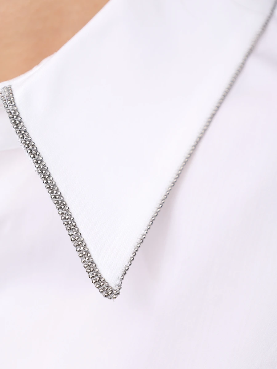 Рубашка хлопковая BRUNELLO CUCINELLI MP091MA616 C159 Белый  Фото 6