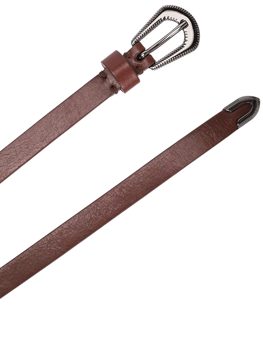 Ремень кожаный BRUNELLO CUCINELLI M0VLXC128P C4181 Коричневый  Фото 3
