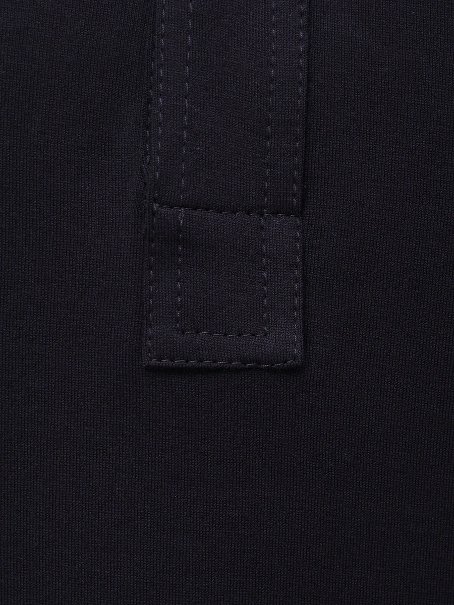 Поло хлопковое BRUNELLO CUCINELLI M0B133914 C4425 Темно Синий  Фото 6