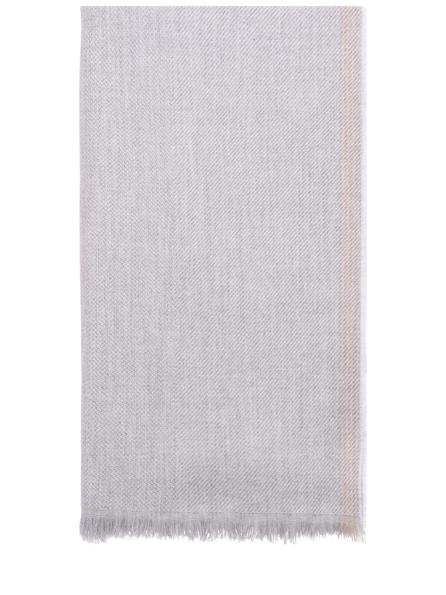 Шарф из шерсти и кашемира BRUNELLO CUCINELLI MSC665OR CH028 Серый 