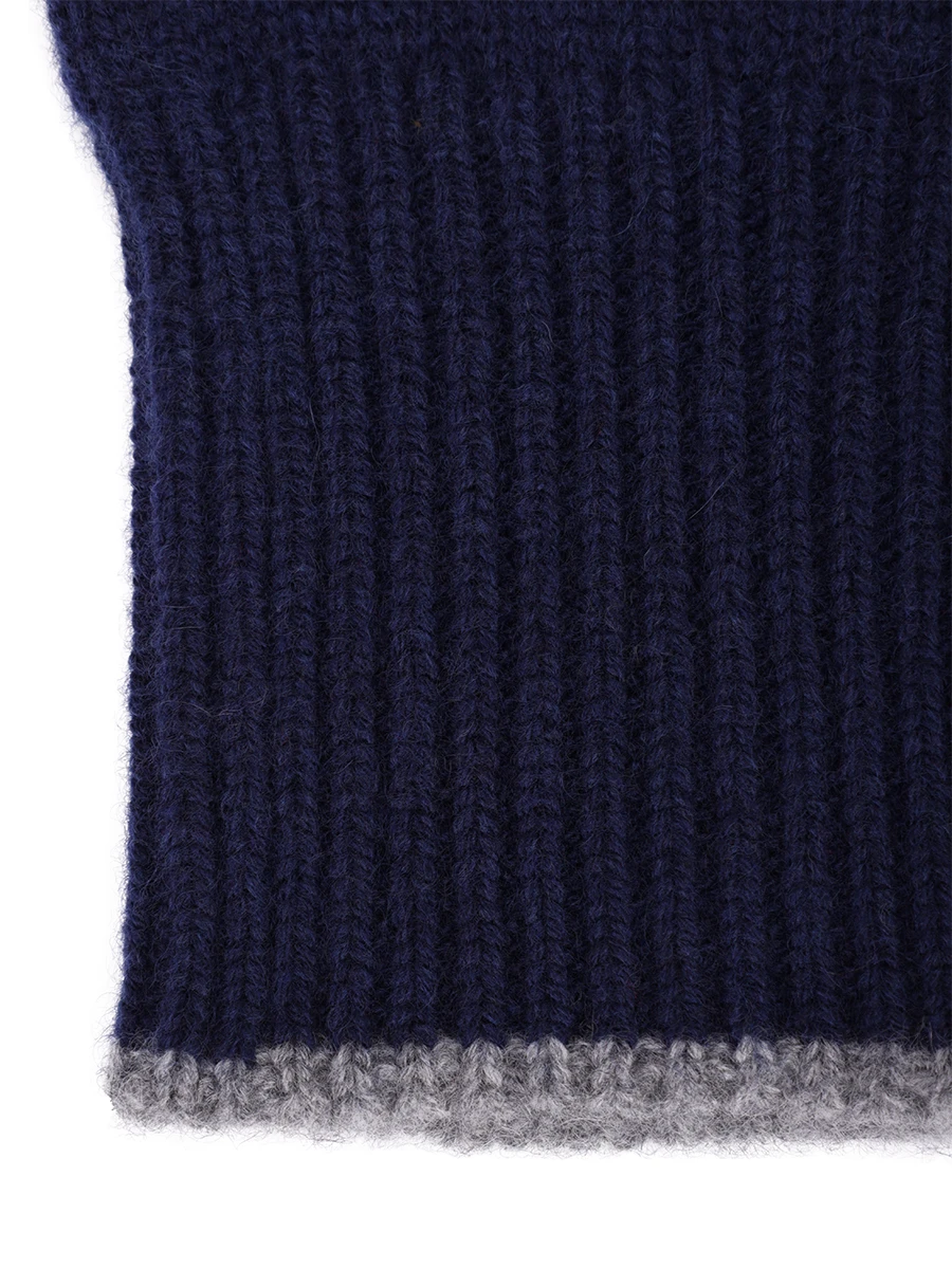 Перчатки кашемировые BRUNELLO CUCINELLI M2293118 CA058 Синий  Фото 3