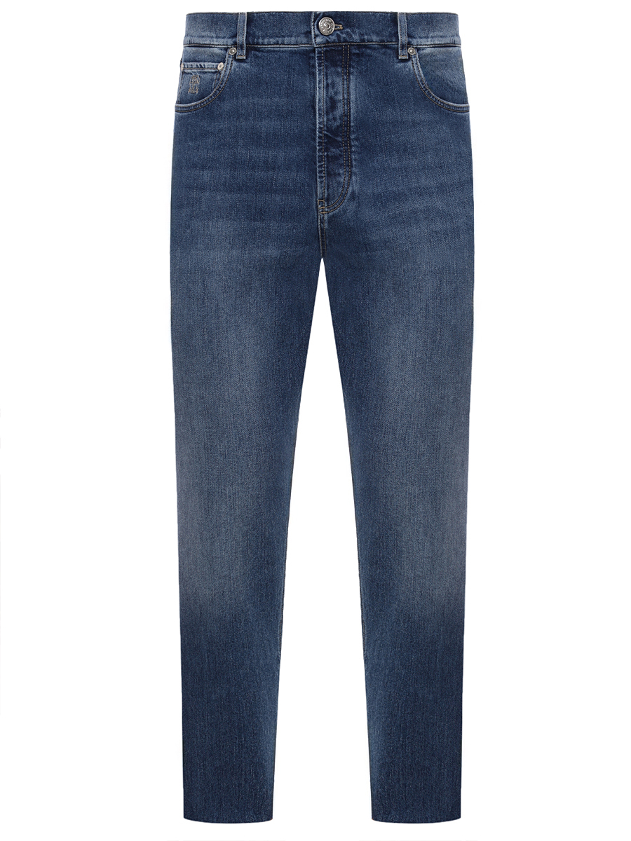Джинсы Slim Fit хлопковые BRUNELLO CUCINELLI
