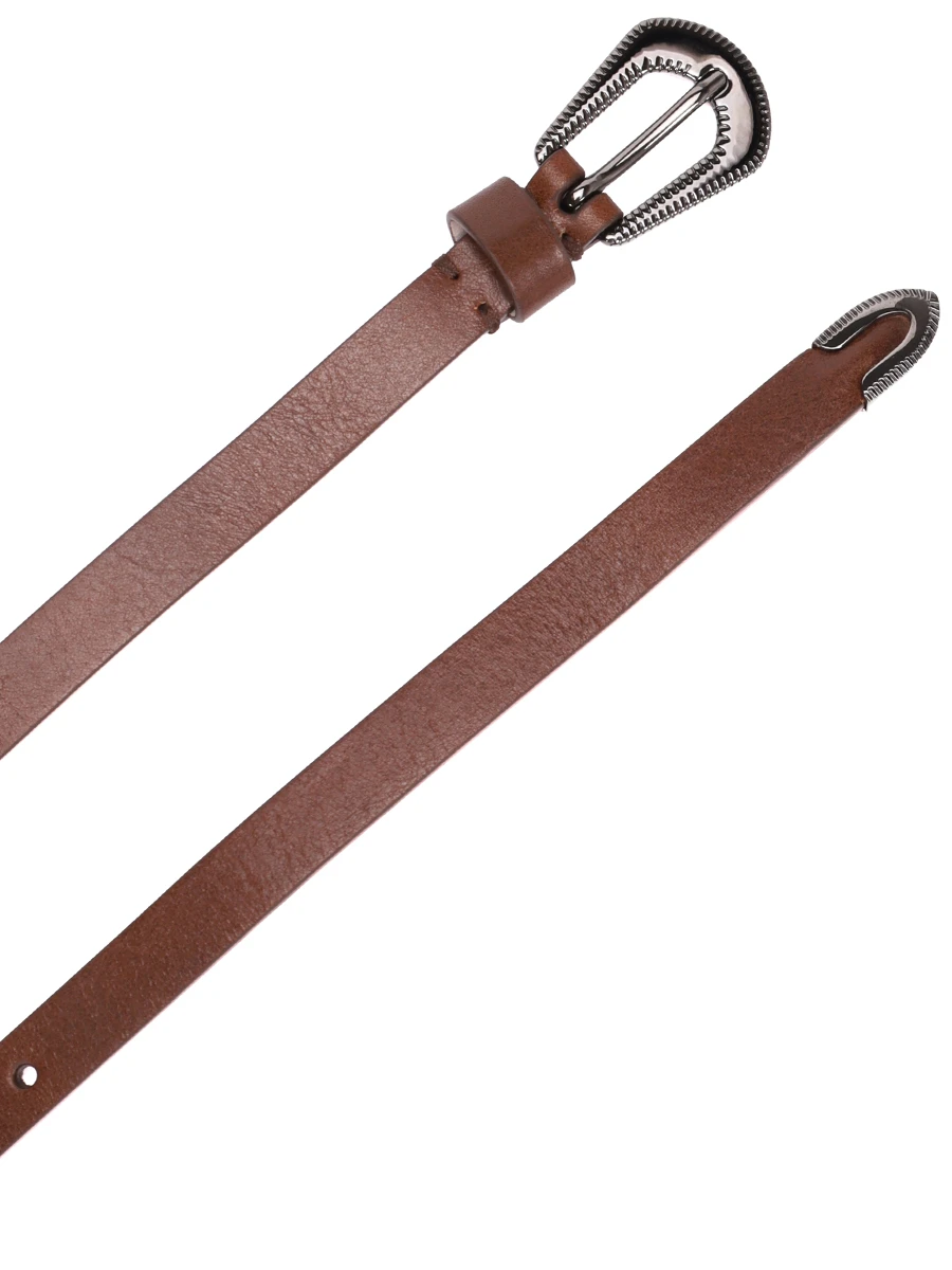 Ремень кожаный BRUNELLO CUCINELLI M0VLXC128P C7458 Коричневый  Фото 3