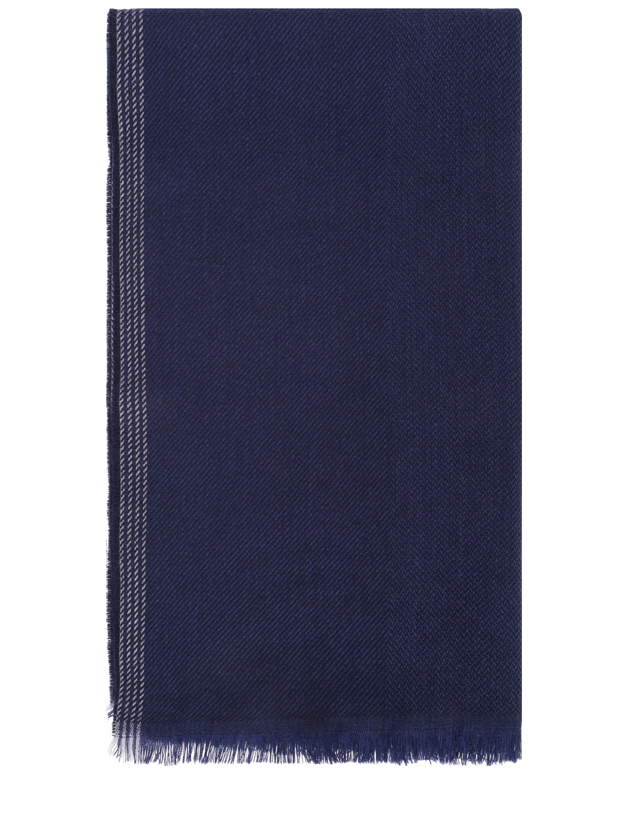 Шарф из шерсти и кашемира BRUNELLO CUCINELLI MSC665OR/CL616 Синий 