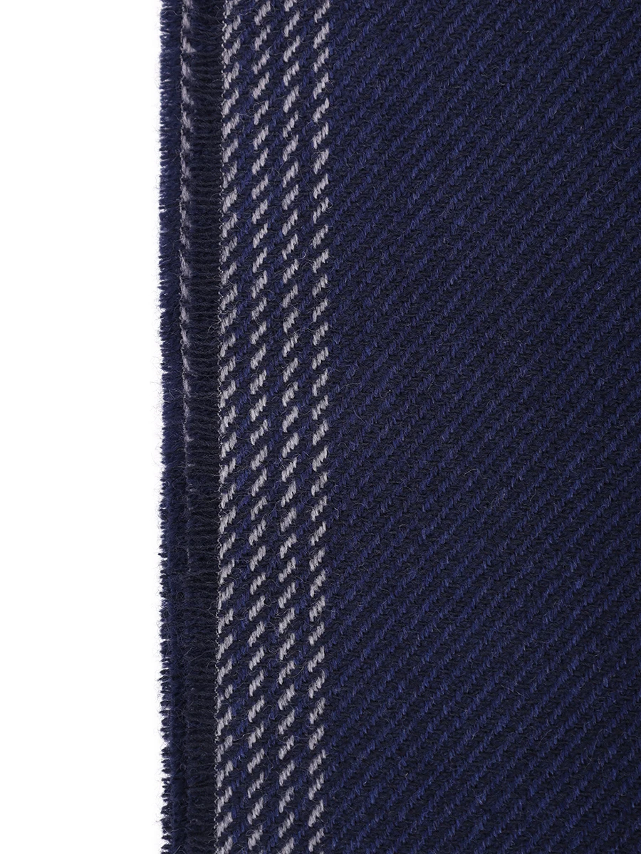 Шарф из шерсти и кашемира BRUNELLO CUCINELLI MSC665OR/CL616 Синий  Фото 3