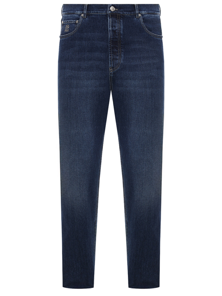 Джинсы Slim Fit хлопковые BRUNELLO CUCINELLI