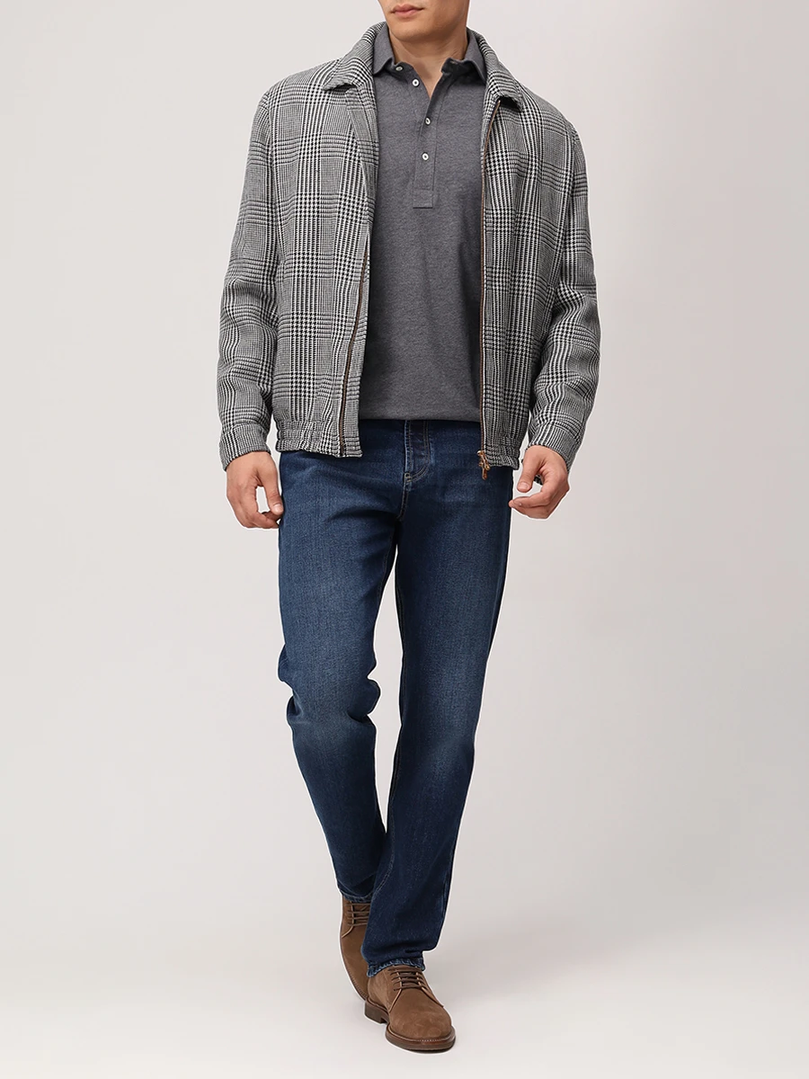 Джинсы Slim Fit хлопковые BRUNELLO CUCINELLI M283PO1090 C1468 Синий  Фото 2