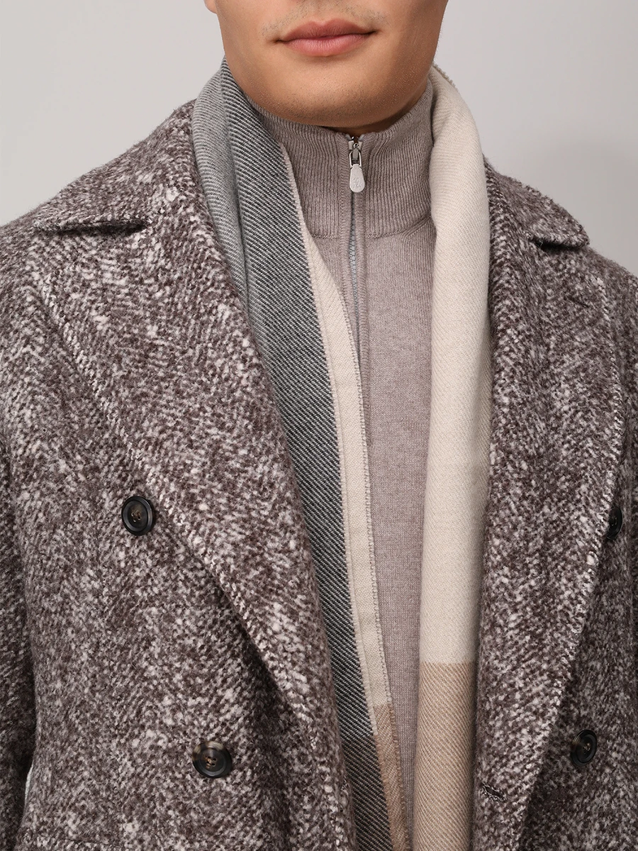 Шарф из шерсти и кашемира BRUNELLO CUCINELLI MSC666AG/CM872 Мультиколор  Фото 2