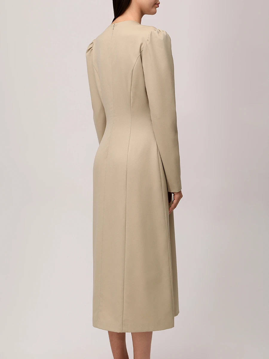 Платье шерстяное AMMONIT AM.D05.3001.101 Бежевый  Фото 3