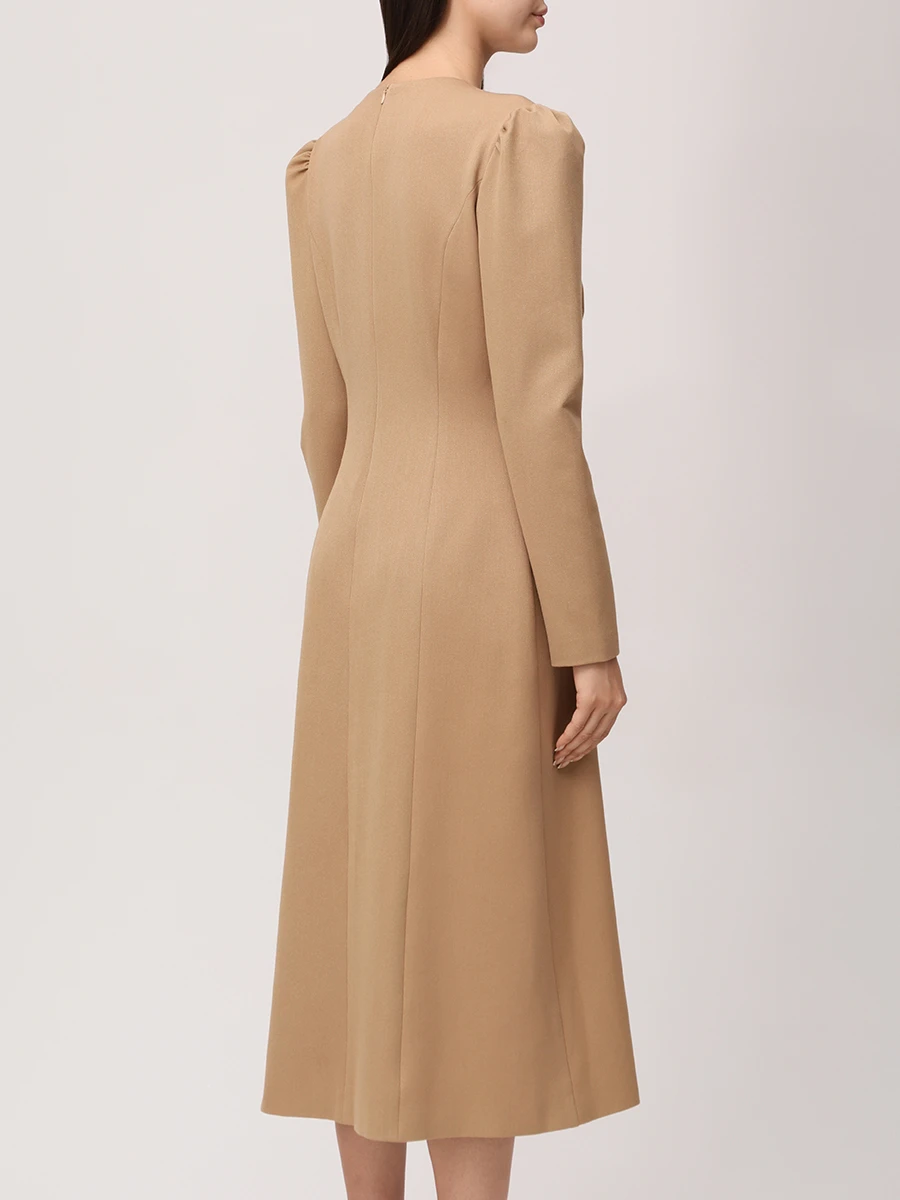 Платье с драпировкой AMMONIT AM.D05.9016.801 Коричневый  Фото 3