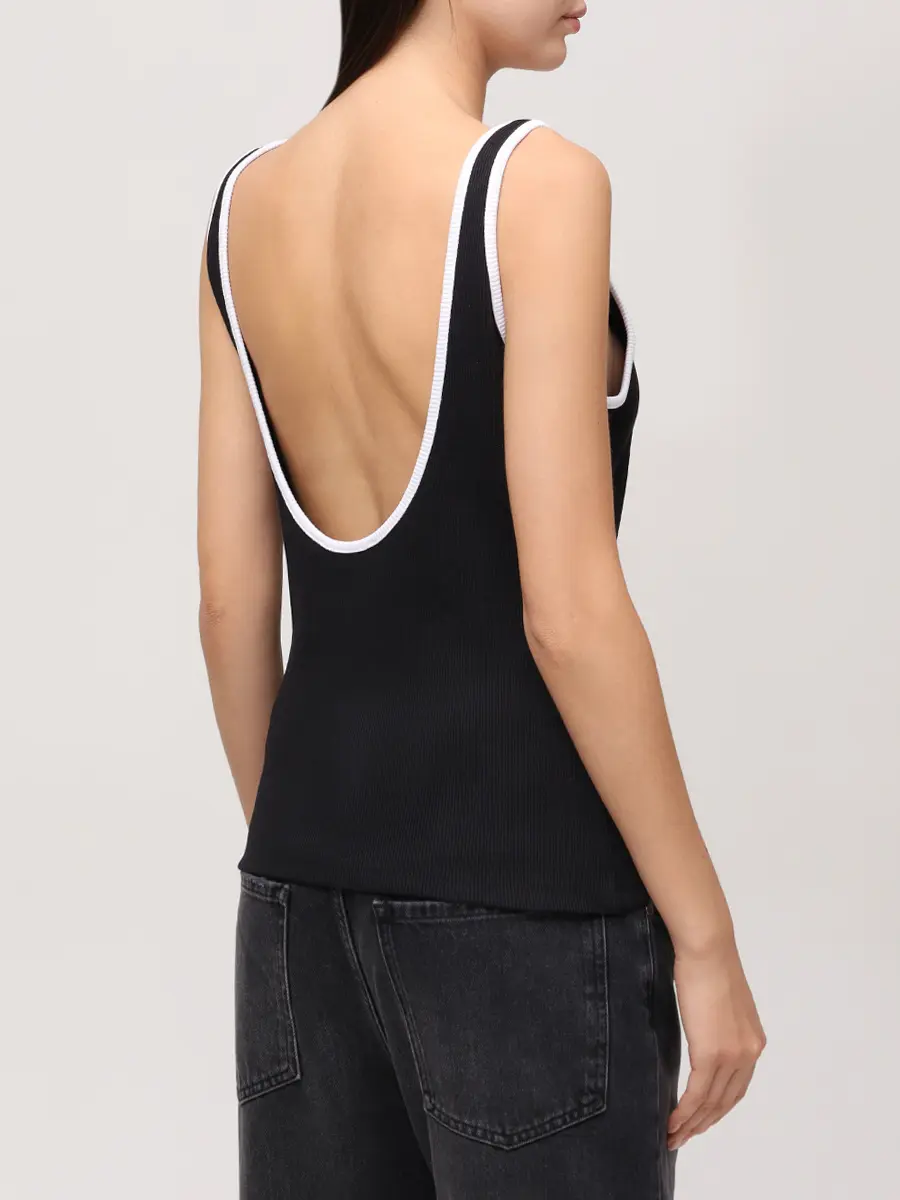 Майка хлопковая PHILIPP PLEIN WTK3737/02 Черный  Фото 3