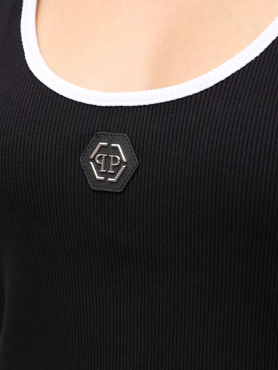 Майка хлопковая PHILIPP PLEIN WTK3737/02 Черный  Фото 5