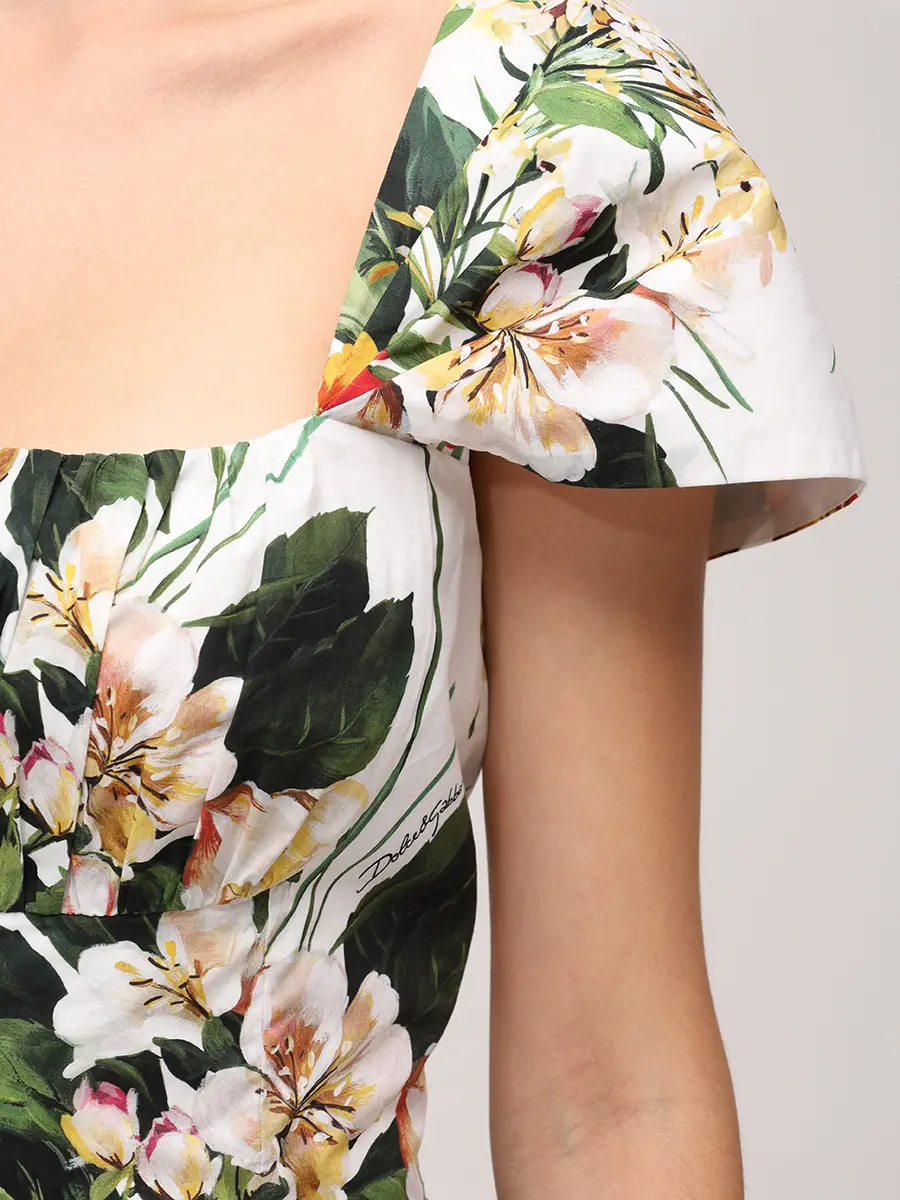 Платье хлопковое DOLCE & GABBANA F6TVKTHS5TR HA5PC Мультиколор  Фото 5