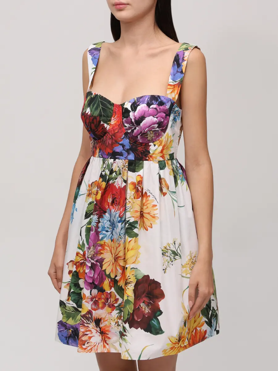 Платье хлопковое DOLCE & GABBANA F6TZXTHS5TR HA5PC Мультиколор  Фото 4