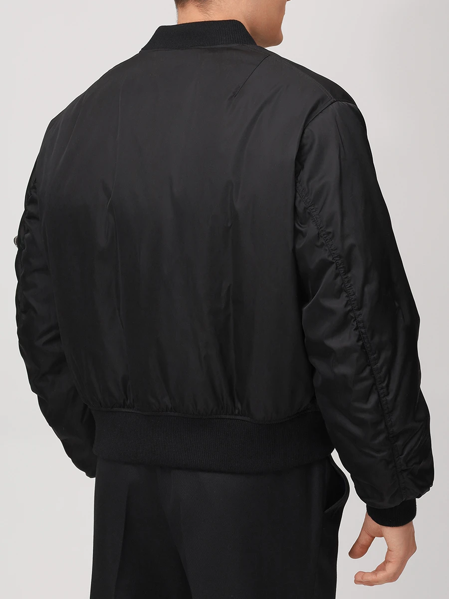 Бомбер однотонный PRADA SGB903S2221WQ8 F0002 Черный  Фото 3