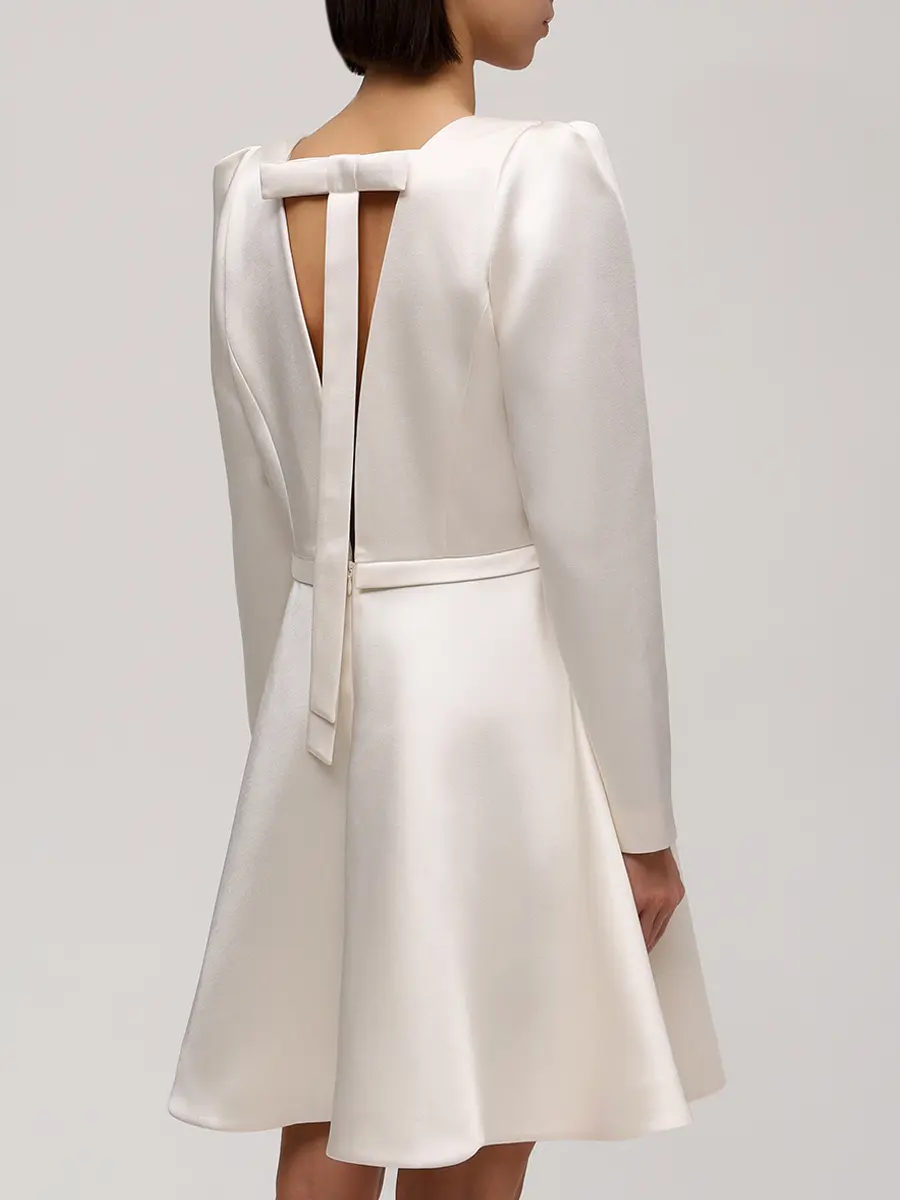 Платье из вискозы SHATU SH1226_1044 Молочный Кремовый  Фото 3