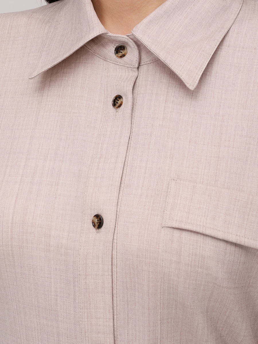 Рубашка шерстяная SHATU SH1226_285 Розовый  Фото 5
