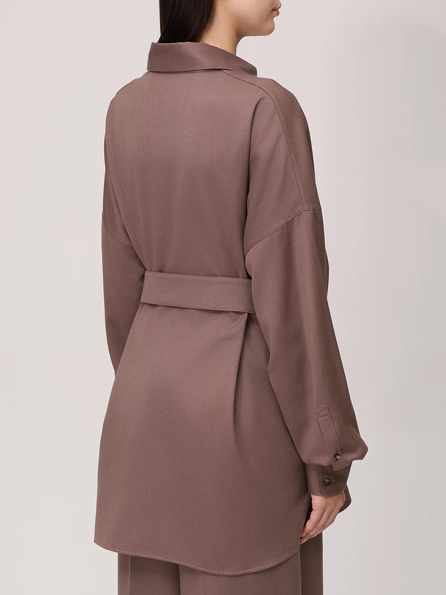 Рубашка шерстяная SHATU SH1226_285 Коричневый  Фото 3