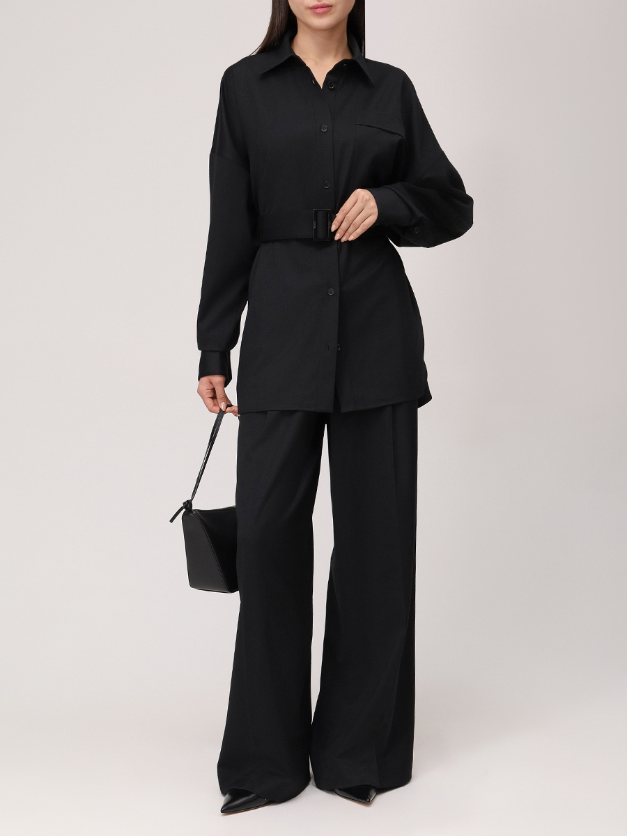 

Рубашка шерстяная, Черный, SH1226_285