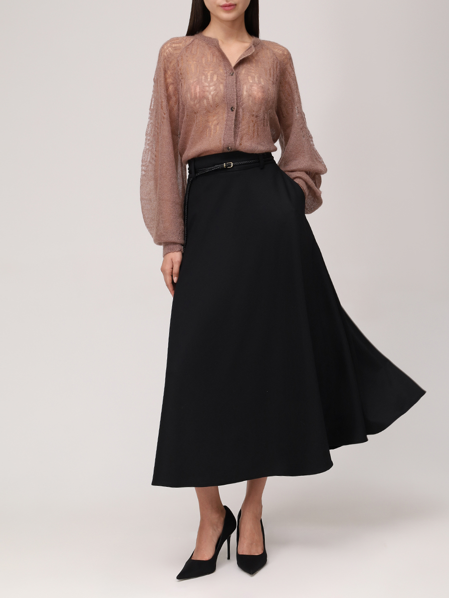 

Юбка шерстяная, Черный, SH1226_344/1