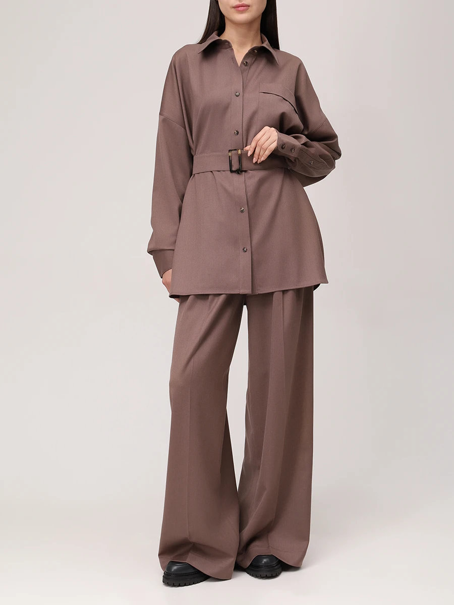 Брюки шерстяные SHATU SH1226_404/1 Коричневый  Фото 2