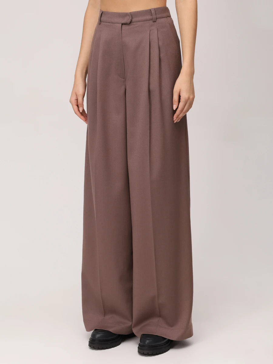 Брюки шерстяные SHATU SH1226_404/1 Коричневый  Фото 4