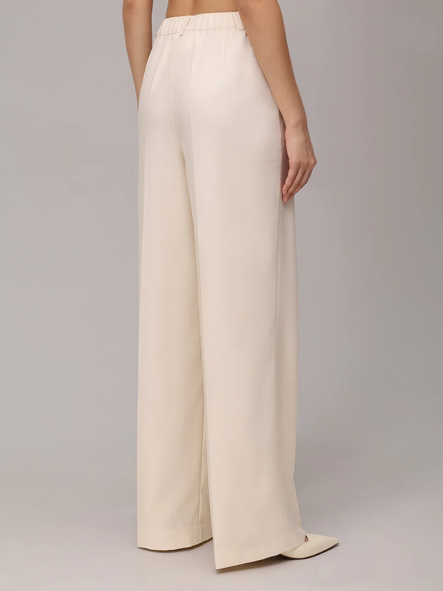 Брюки однотонные SHATU SH1226_426/1 Молочный Белый  Фото 3