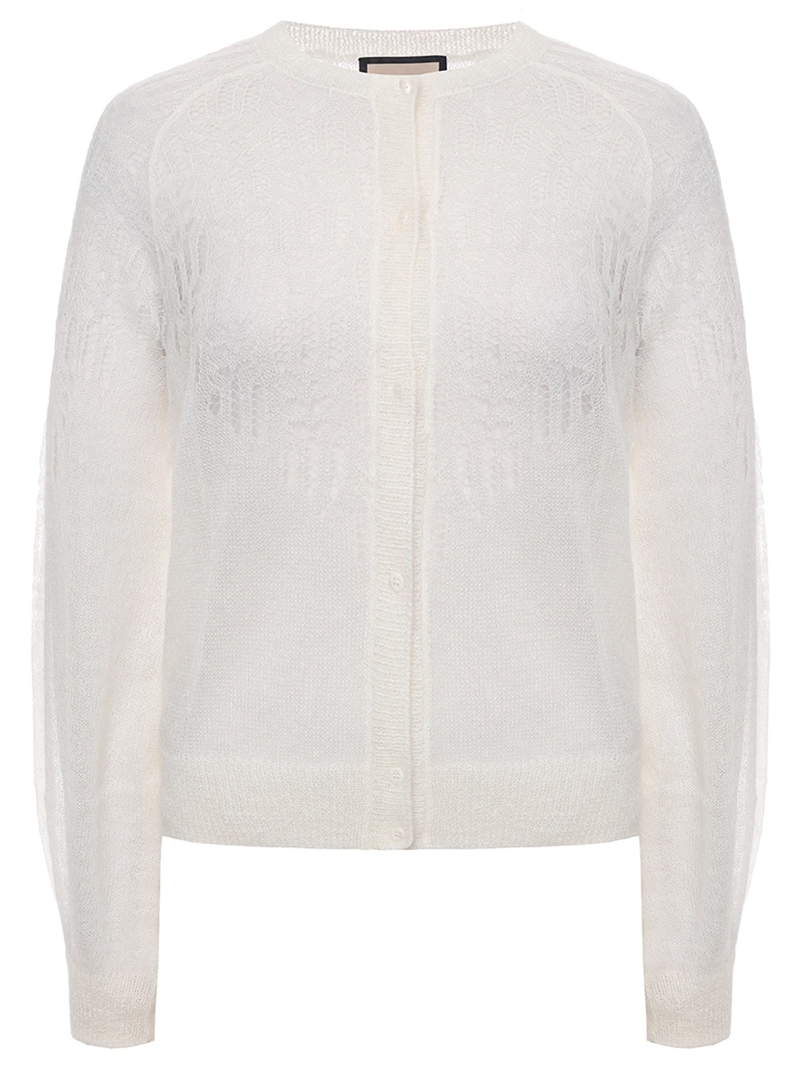 

Кардиган из мохера, Белый, SH1226_T74 Молочный